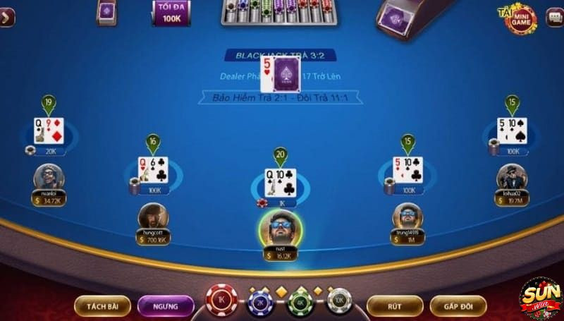 Blackjack Sunwin – Trò chơi hot nhất sòng bài casino