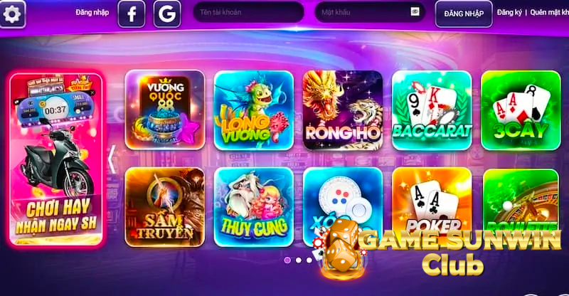 Zon Club cung cấp rất nhiều trò chơi giải trí cá cược cho game thủ trải nghiệm 