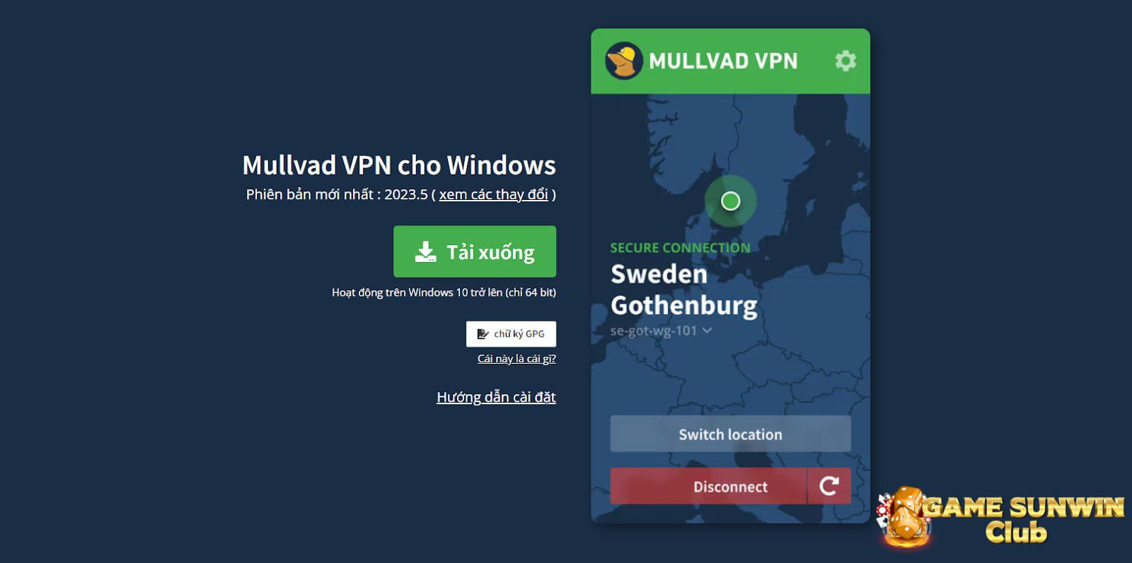 Tải Mullvad VPN phù hợp với hệ điều hành về