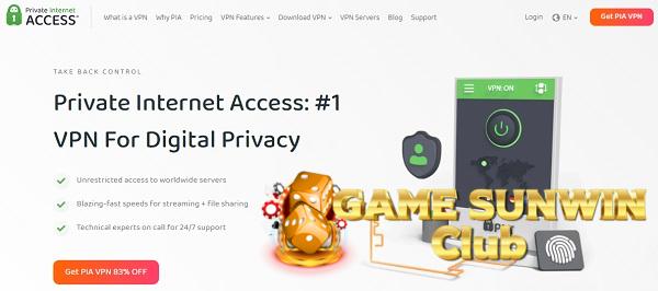 Truy cập vào trang web của Private Internet Access (PIA)